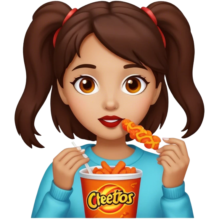 Hot Cheetos girl brunette emoji