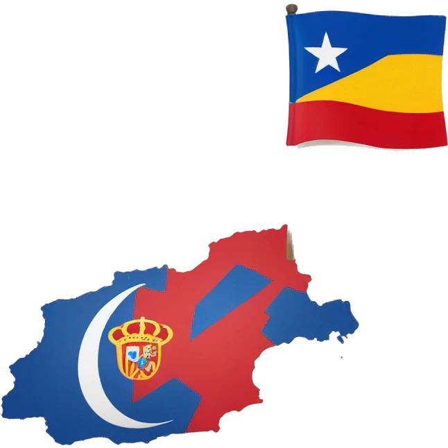 cuba map and flag of spain emoji