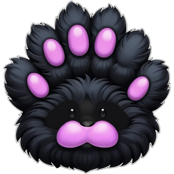 black cat's paw emoji