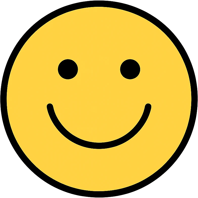 smile icon, color outline style emoji