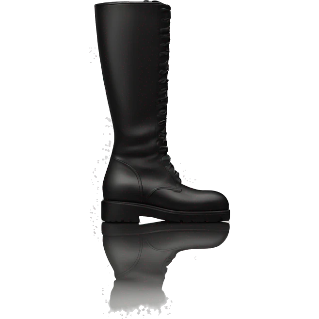 black prada monolith leather boots emoji