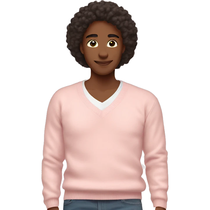 Pastel pink vneck sweater emoji