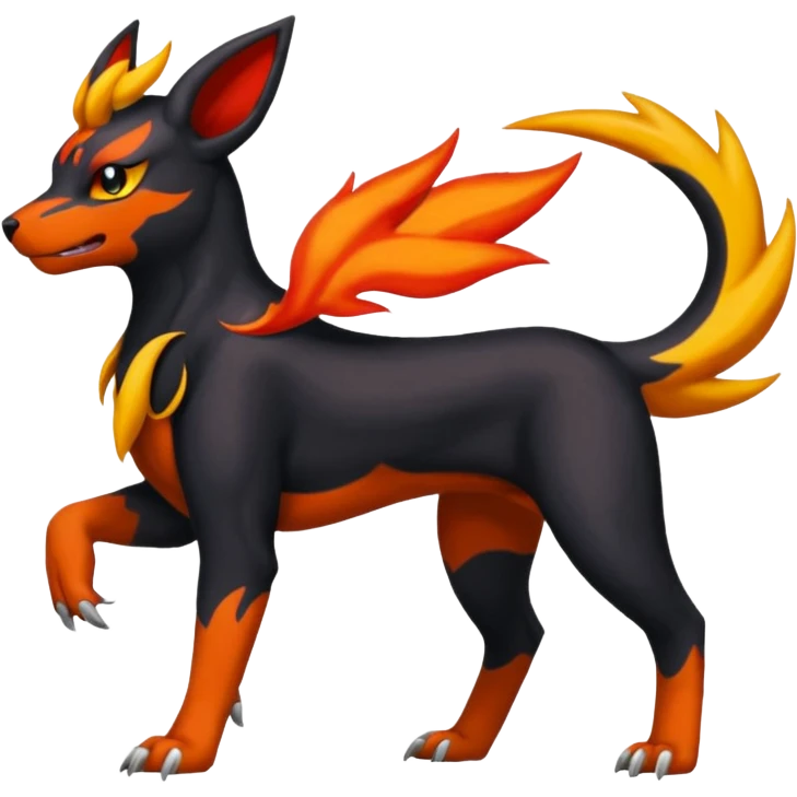 
Canine-Litten-Houndoom-Amaura-Salandit-Noibat-Flareon-Fakémon-fusion (full body) emoji