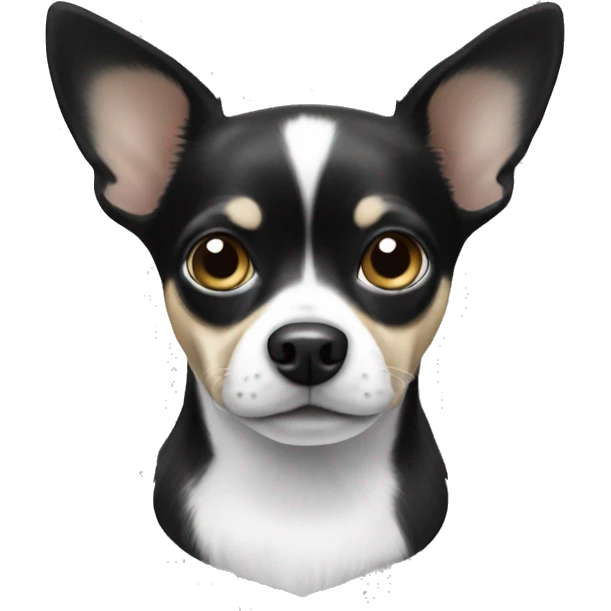 a black and white chihuahua emoji