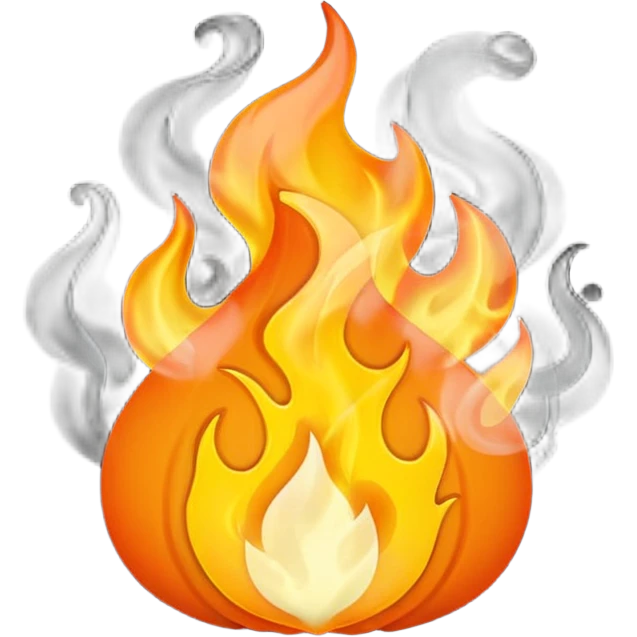 des flammes sans visage emoji