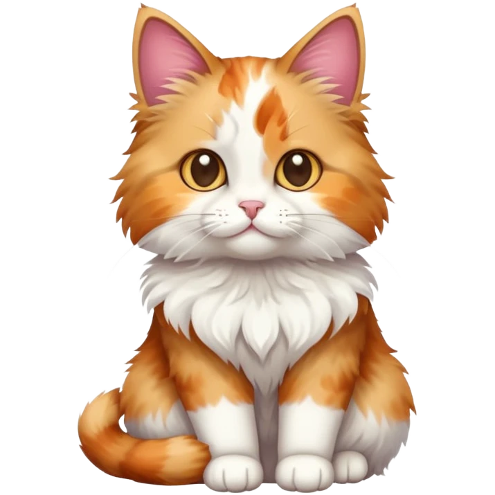 cute cat full body sitting emoji