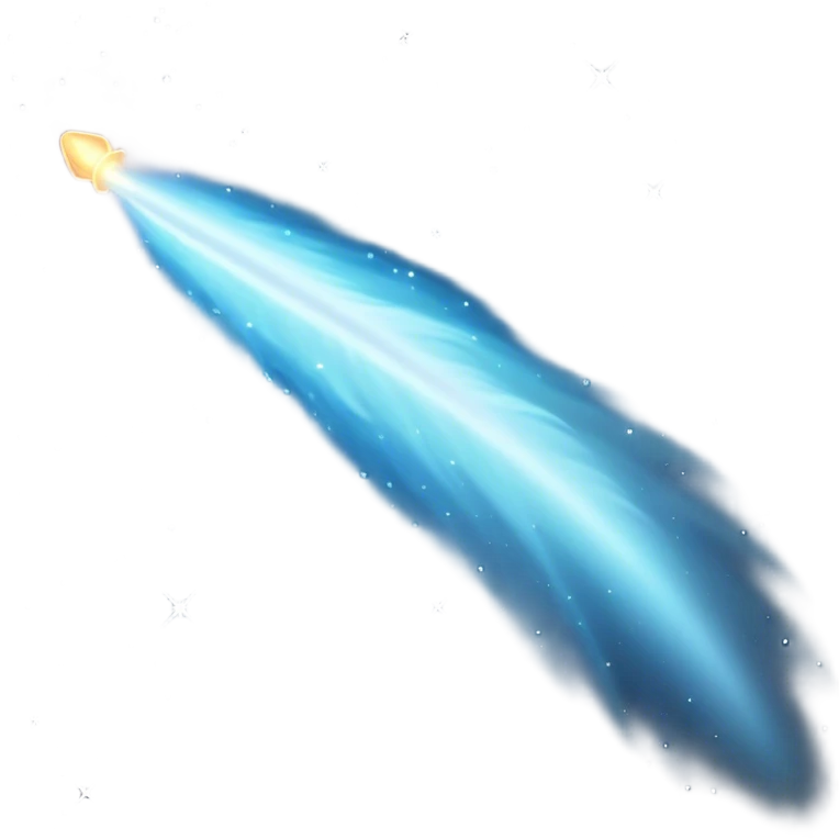  Cinematic Realistic Comet – A breathtaking image of a comet traveling through the cosmos, its icy nucleus releasing a brilliant, sweeping tail of glowing gas and dust. The light of distant stars refracts through the trail, creating a mesmerizing cosmic display. emoji