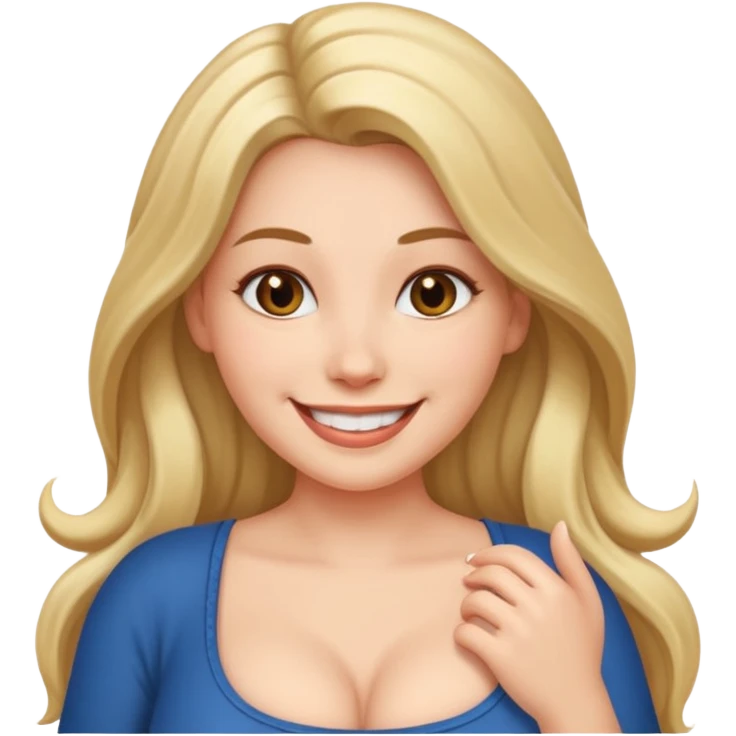 A standing woman with big tits emoji
