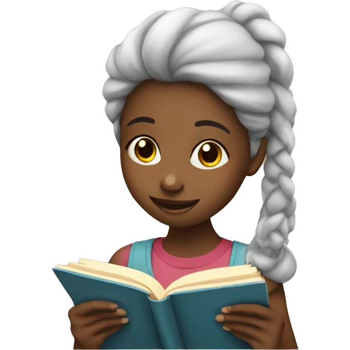 girl reading book  emoji