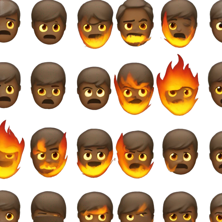 emoji with fire eyes emoji