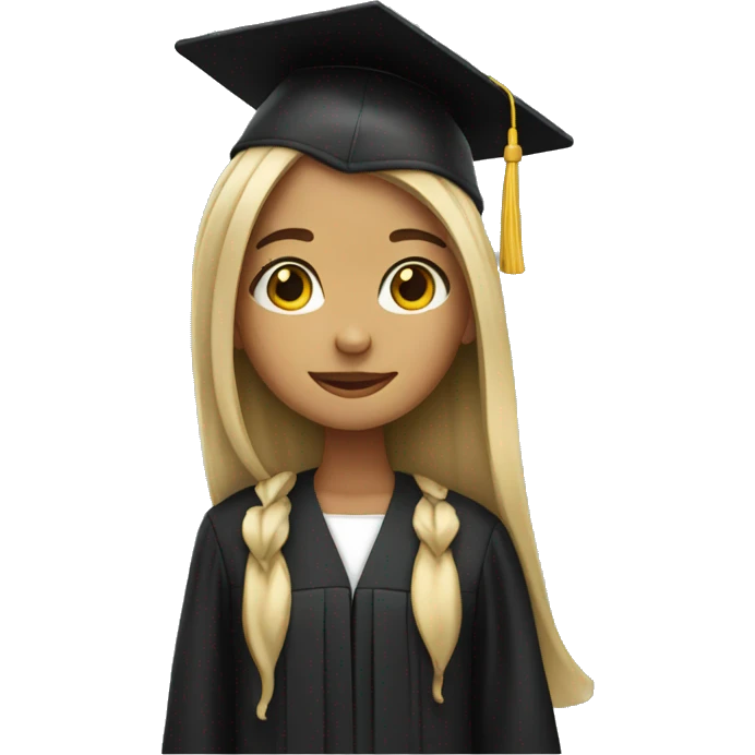 Girl with a Graduation gown emoji