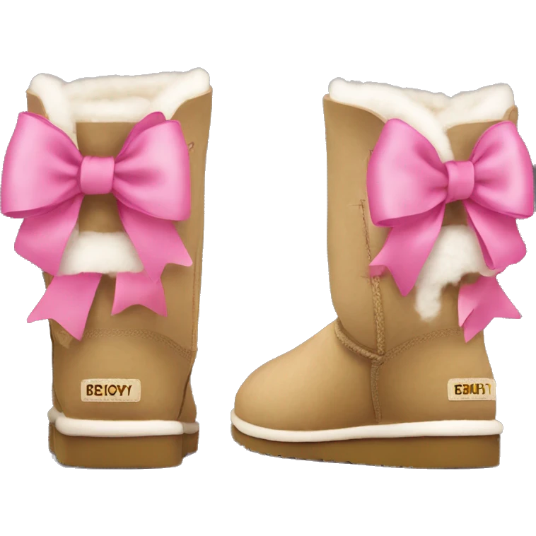 Bailey bow uggs with pink bows  emoji