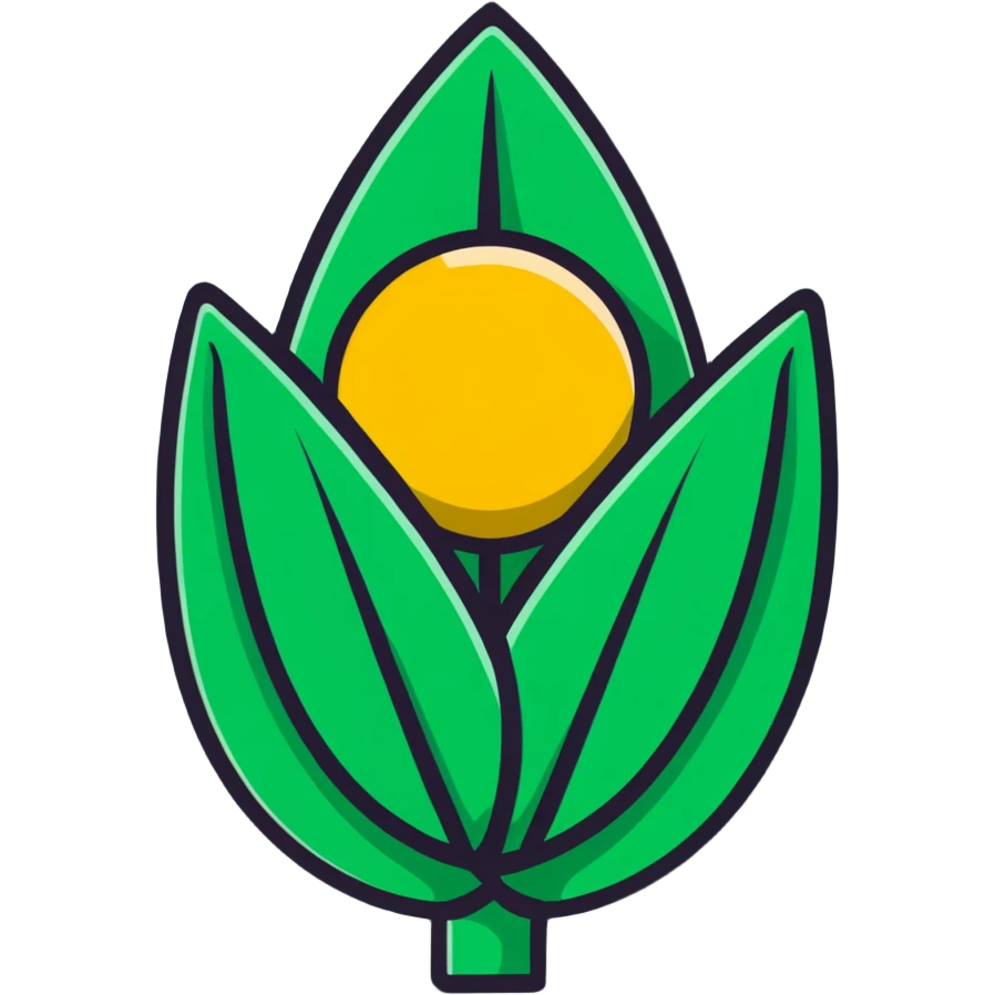 Minimalist Maya corn and sun symbols as message indicators, only white and deep green colors, flat design with clean lines emoji