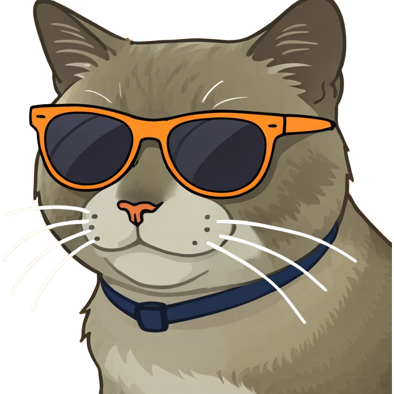 Cat with sunglasses emoji