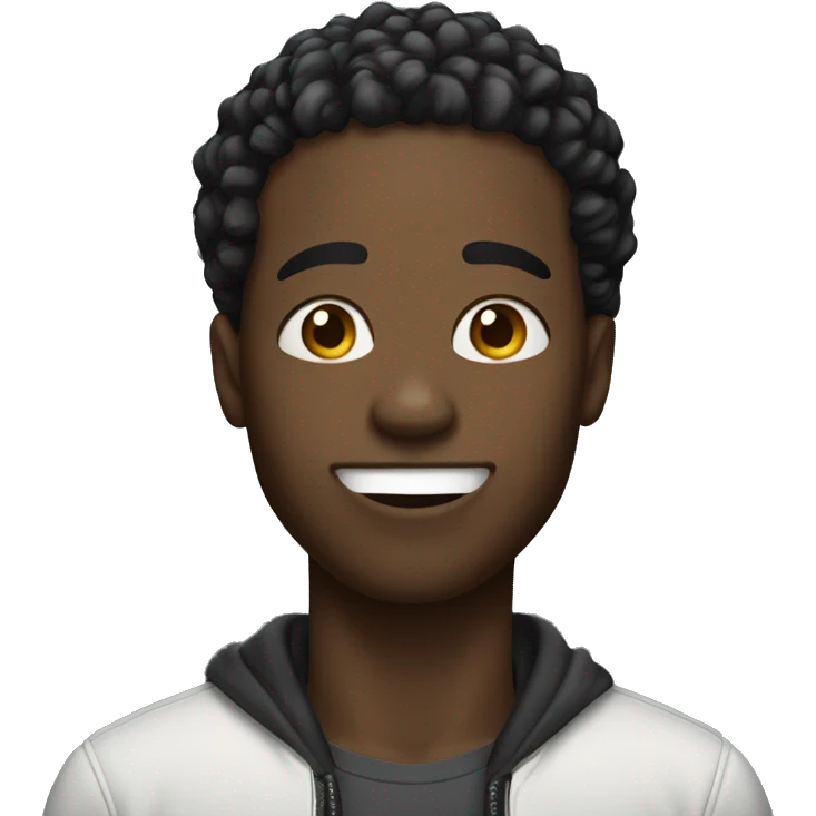 Black man with his tongue out emoji