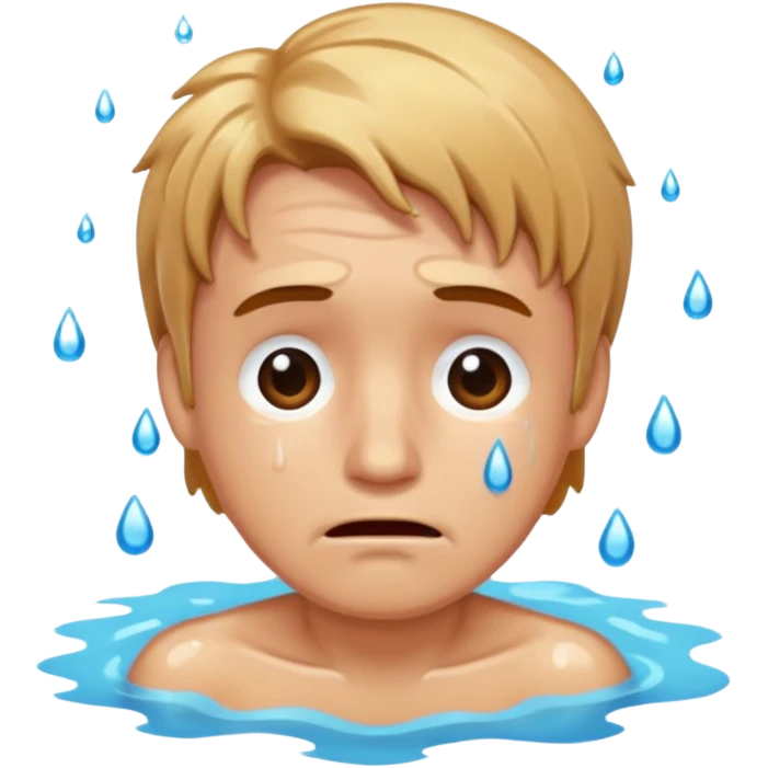 Dick crying in a pool  emoji