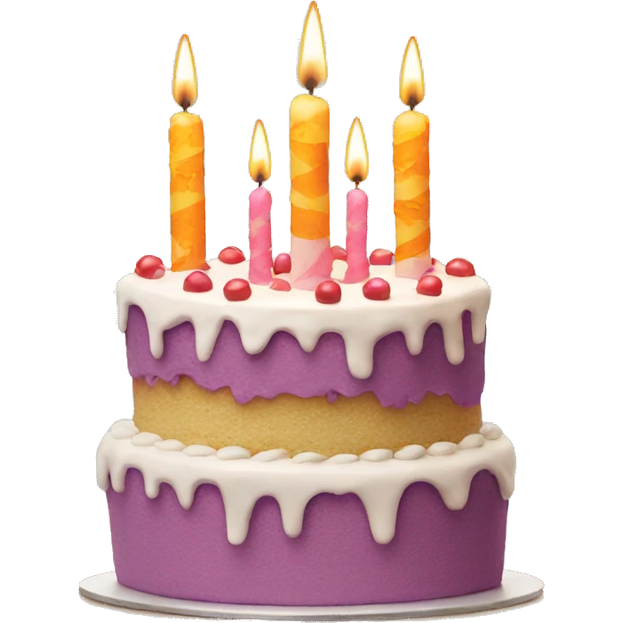 Birthday cake with candles emoji