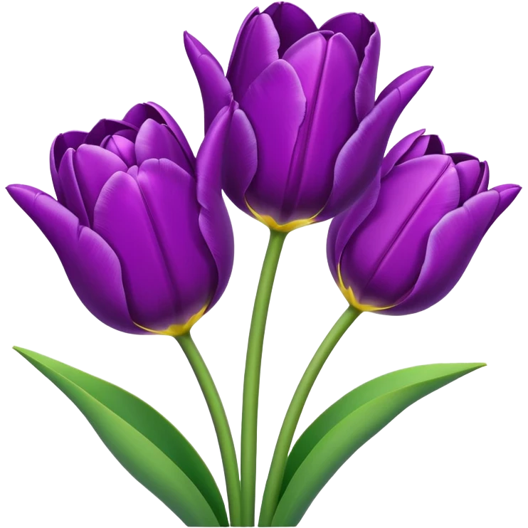 Purple tulips emoji
