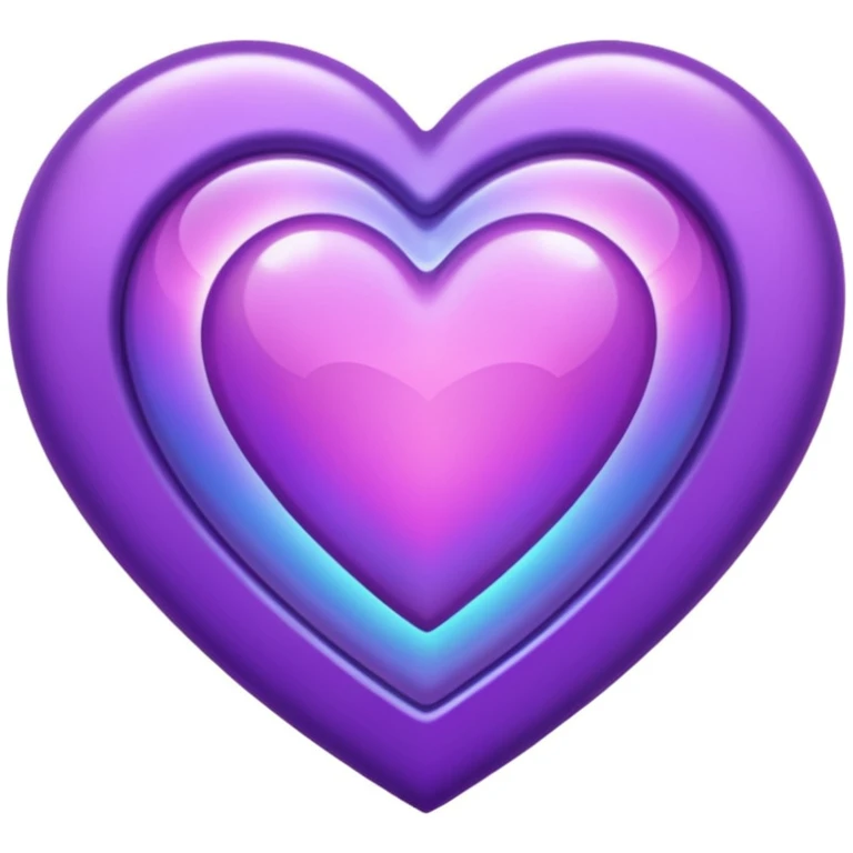 purple heart with a holographic effect emoji