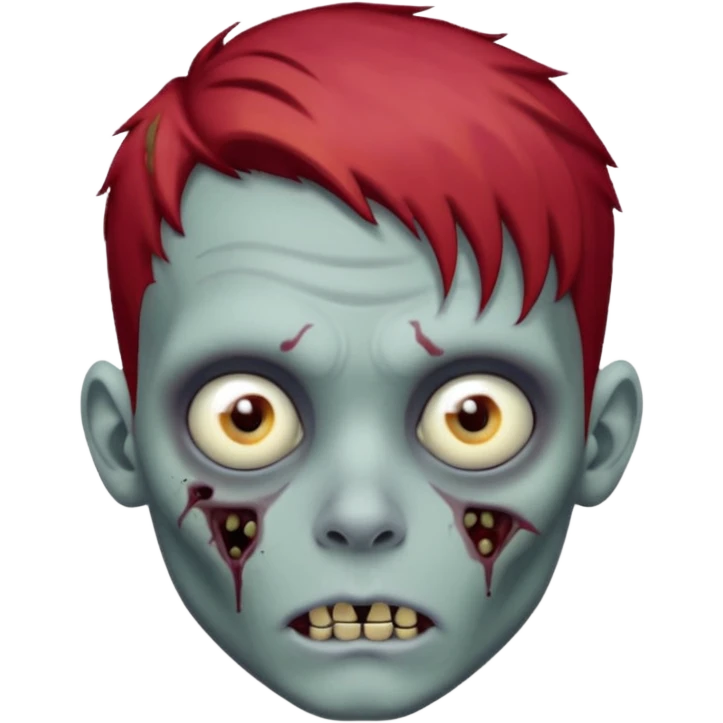 Zombie boy red hair two nose piercing emoji
