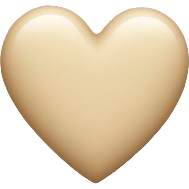 Beige heart emoji