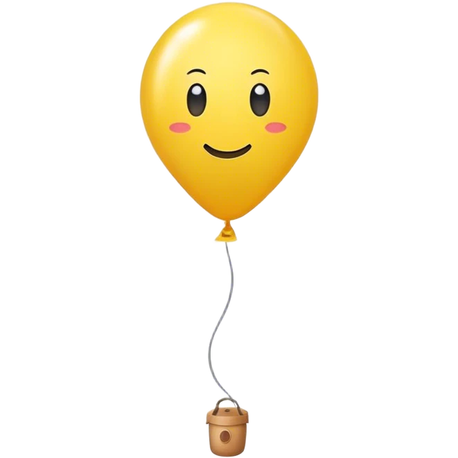 one yellow balloon emoji