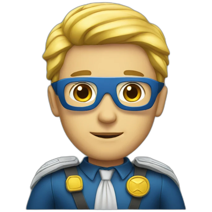 chief officer dressed as super hero emoji