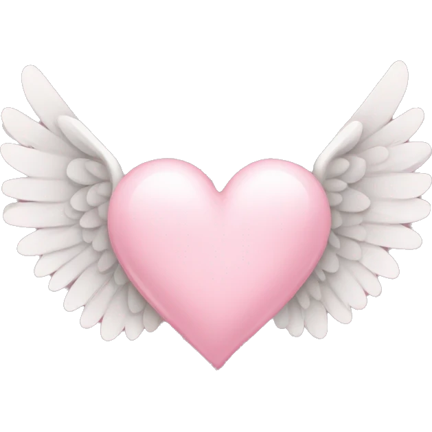 light pink heart with wings emoji
