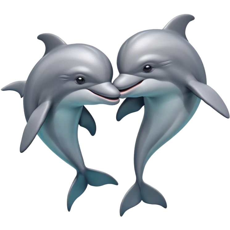 Dolphins kissing emoji