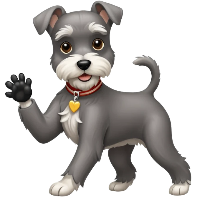 Tap dancing Schnauzer  emoji