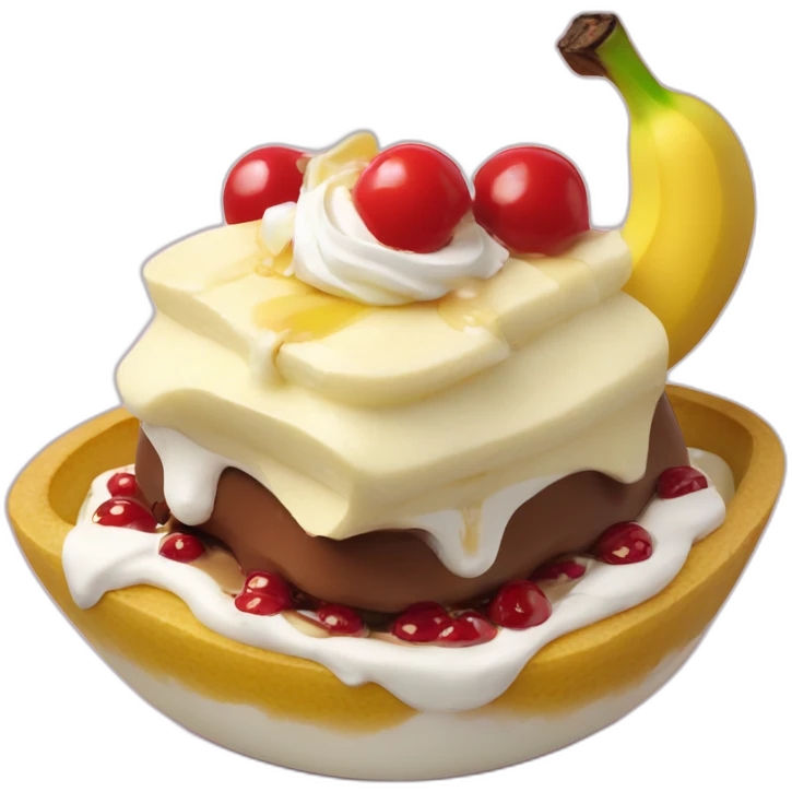 Banana split dessert emoji