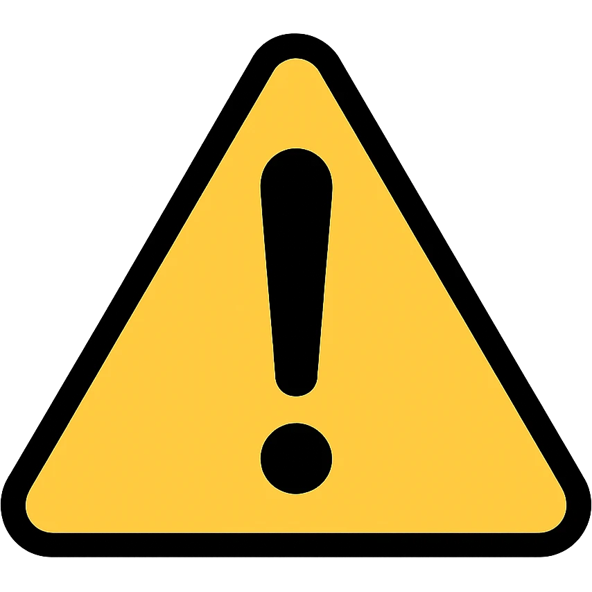 warning sign with an exclamation mark, no text, generic style, suitable for undefined or unknown situations emoji