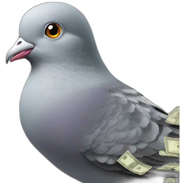 pigeon money emoji