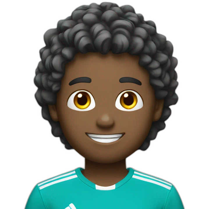 soccer boy with passion emoji