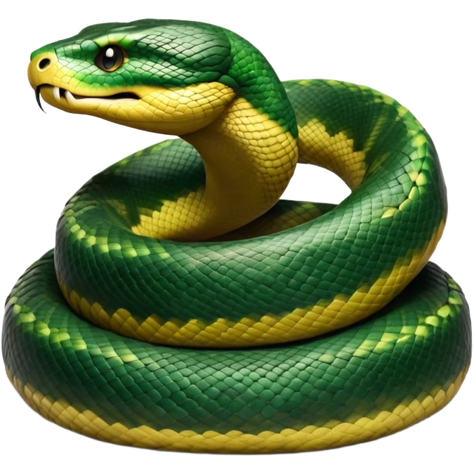cinematic-anaconda-realistic-full-body-coiled-emoji,-thick-muscular-body-wrapped-in-powerful-loops,-smooth-green-and-black-patterned-scales-glinting-under-the-light,-head-raised-slightly,-piercing-golden-eyes-staring-intensely,-simplified-yet-realistic-focused-features,-highly-detailed,-glowing-with-an-almost-sarcastic-glow emoji