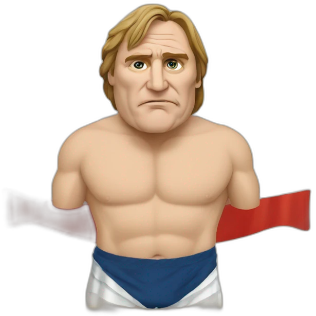Gerard Depardieu with the Athens flag emoji