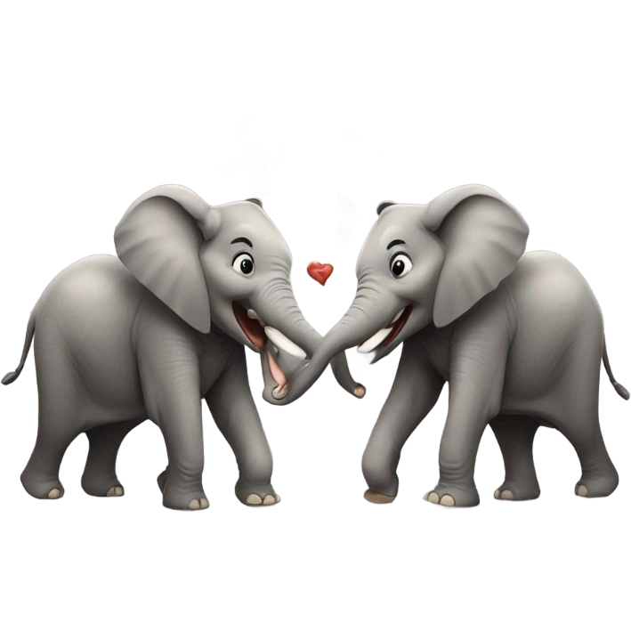 2 elephants yelling at each other emoji