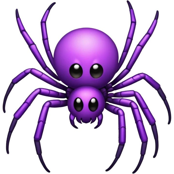 simple cute spider single colored purple emoji