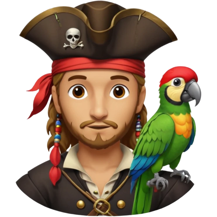 pirate and parrot emoji