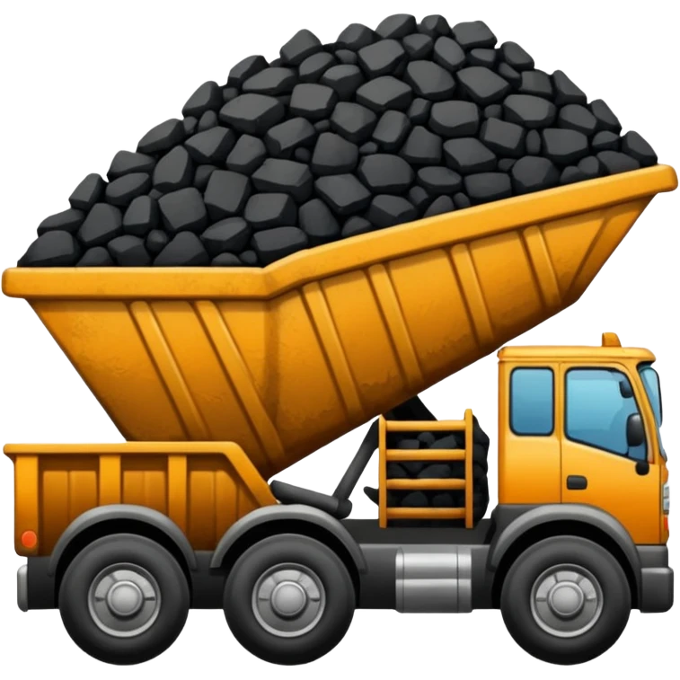 truck with coal ore emoji