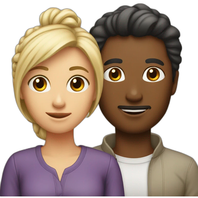 group of friends of one man and three women emoji