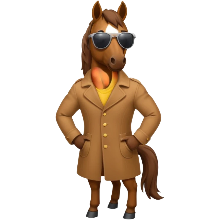 Horse with sunglasses emoji