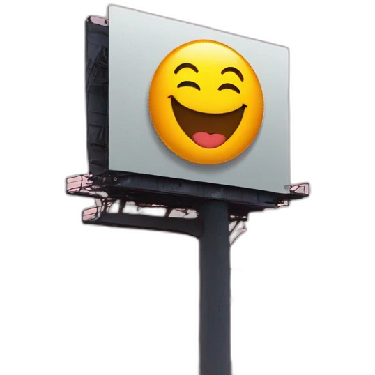 Billboard that's said "NICE" emoji