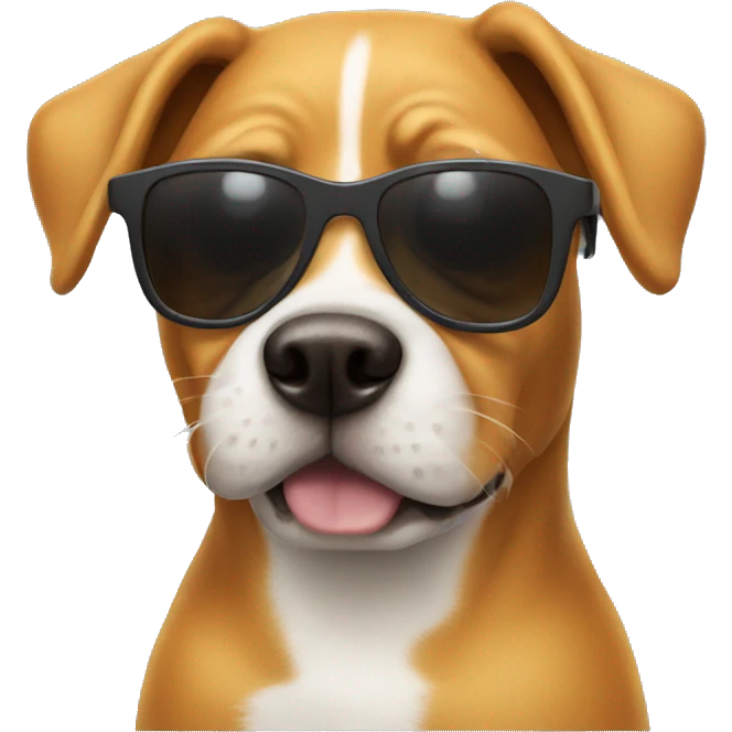 Dog wearing sunglasses emoji