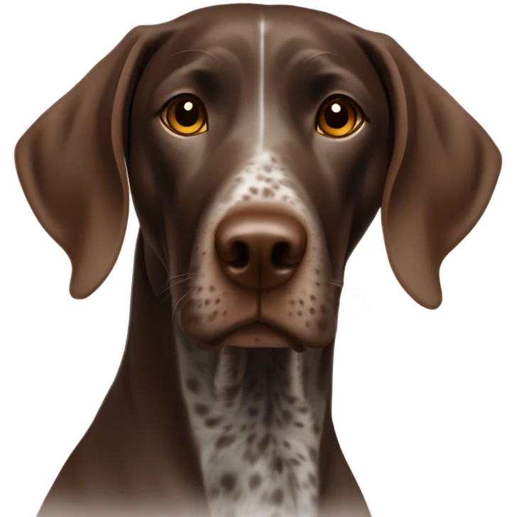 German Shorthaired Pointer with all brown head  emoji