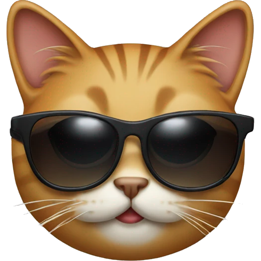Cat with sunglasses emoji