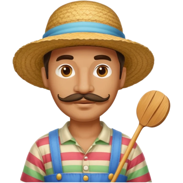 venetian gondolier with mustache emoji