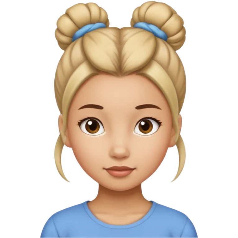 girl with hair in a bun emoji