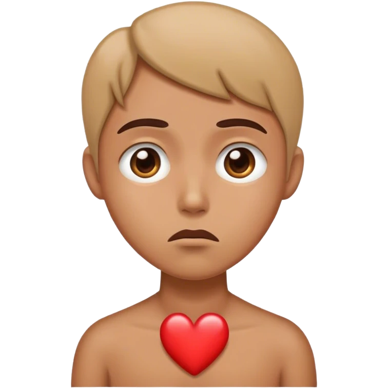 Heart eyes but sad emoji