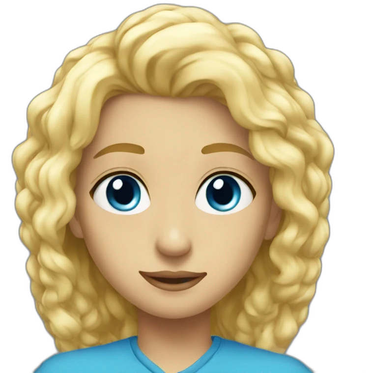 Blonde au yeux bleu emoji